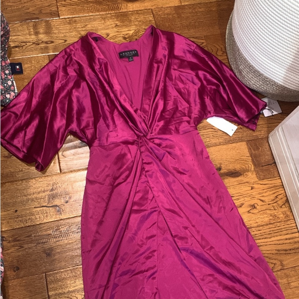 Pink satin dress - never worn